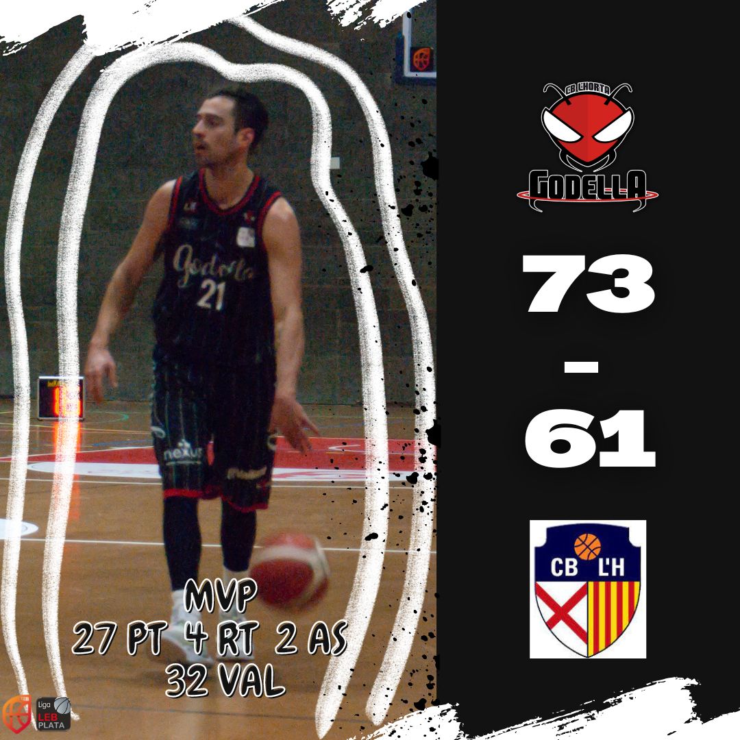 🔴⚪ CB L'HORTA GODELLA VICTORIA de nuestro equipo LEB PLATA!! @cblhortagodella 73 @cbhospitalet 61 MPV del partido JOSEP PEREZ 27 PUNTOS 4 REBOTES 2 ASISTENCIAS y 32 de VALORACION #RedAnts #GOdella #wearegodella #Lebplata 🐜🏀💪🏼