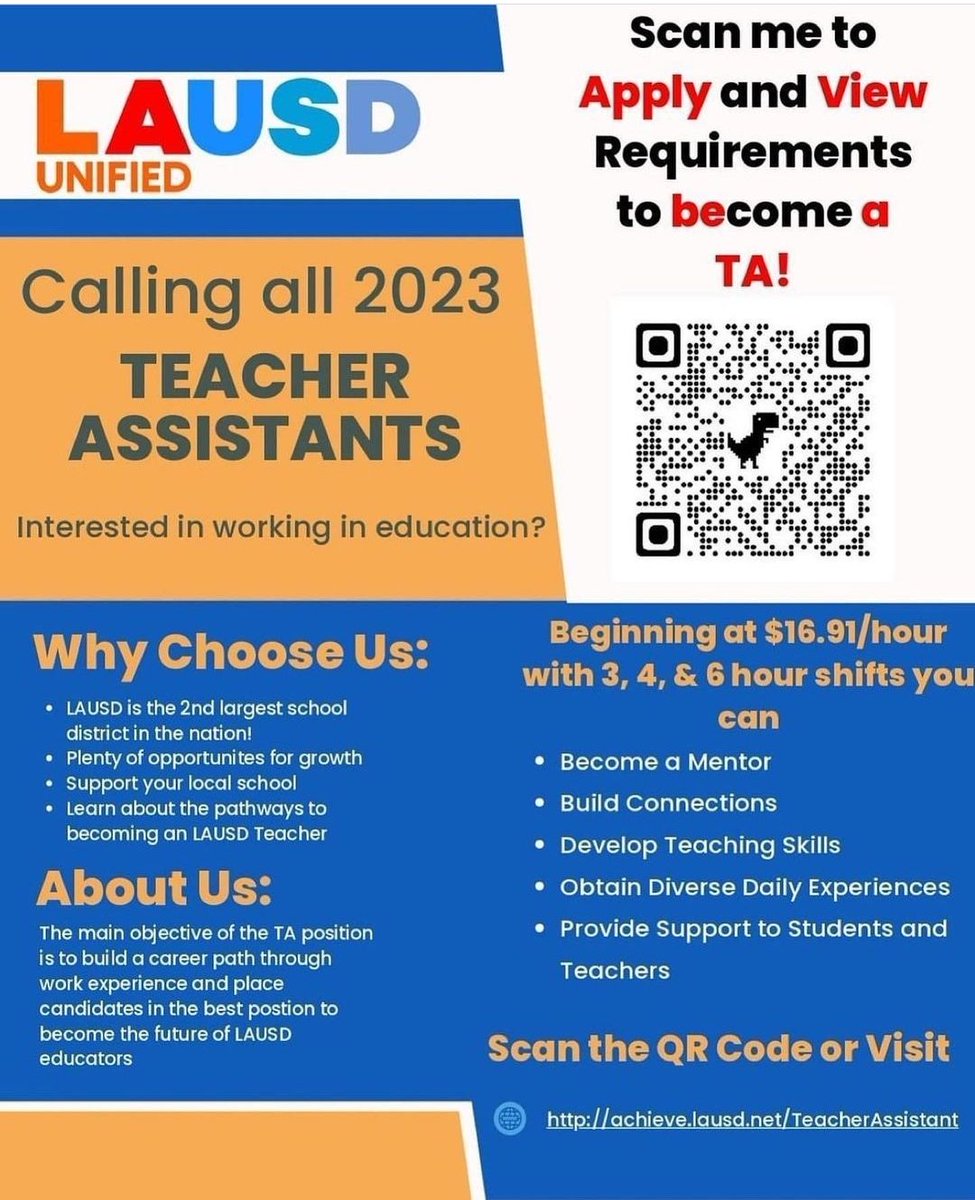 Calling for all teacher assistants!