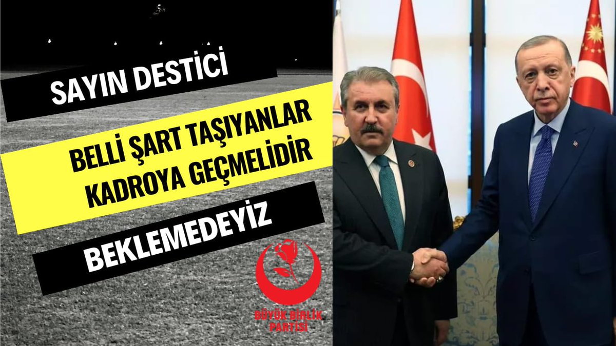 zekinler's tweet photo. #SnDesticiÜcretliyeKadro
#SnDesticiÜcretliyeKadro @RTErdogan @Mustafa_Destici @Mustafa_Destici @bbpgenelmerkez @prof_mahmutozer https://t.co/VdktQ1MWyu