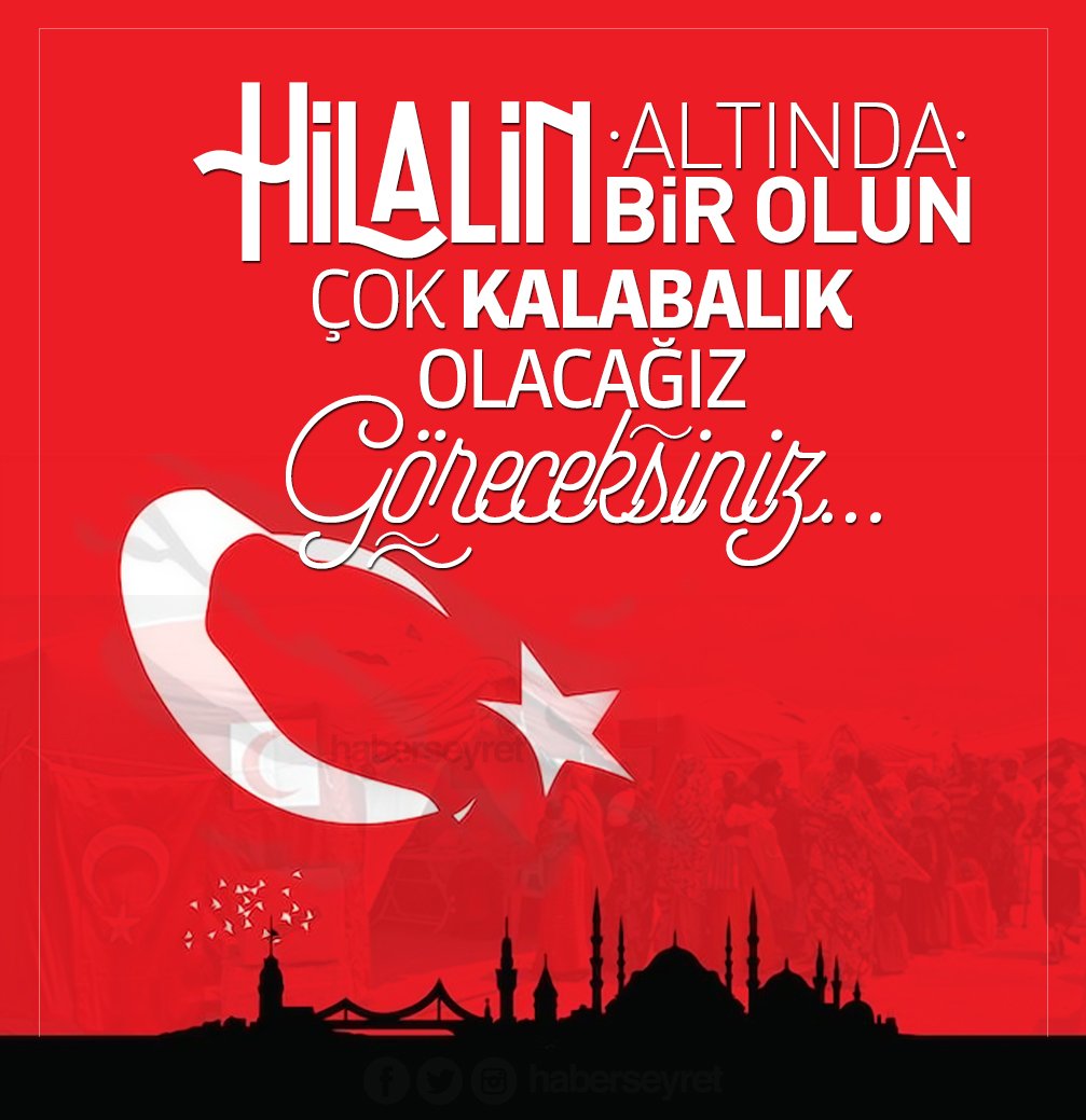 HİLALİN ALTINDA BİRLEŞİYORUZ!🇹🇷

"Hilalin altında bir olun! Çok kalabalık olacağız, göreceksiniz."

Arif Nihat Asya