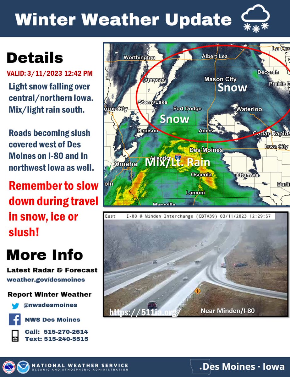 NWS Des Moines on Twitter "Winter Weather Update iawx"