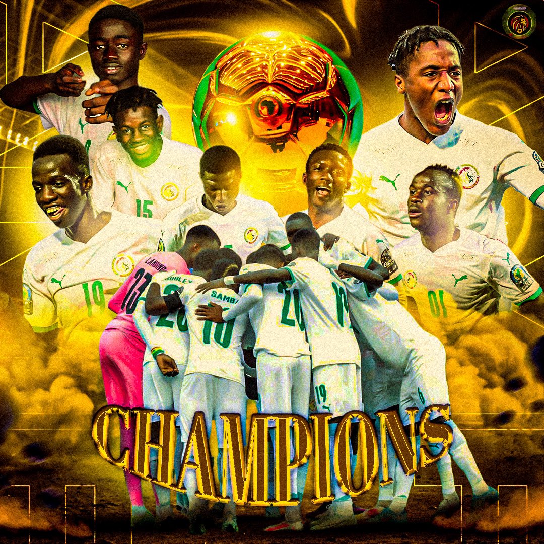 JoueursSN's tweet photo. LE SÉNÉGAL REMPORTE LA CAN U20 ! 🇸🇳

#TotalEnergiesAFCONU20 https://t.co/goqxhRcHRO