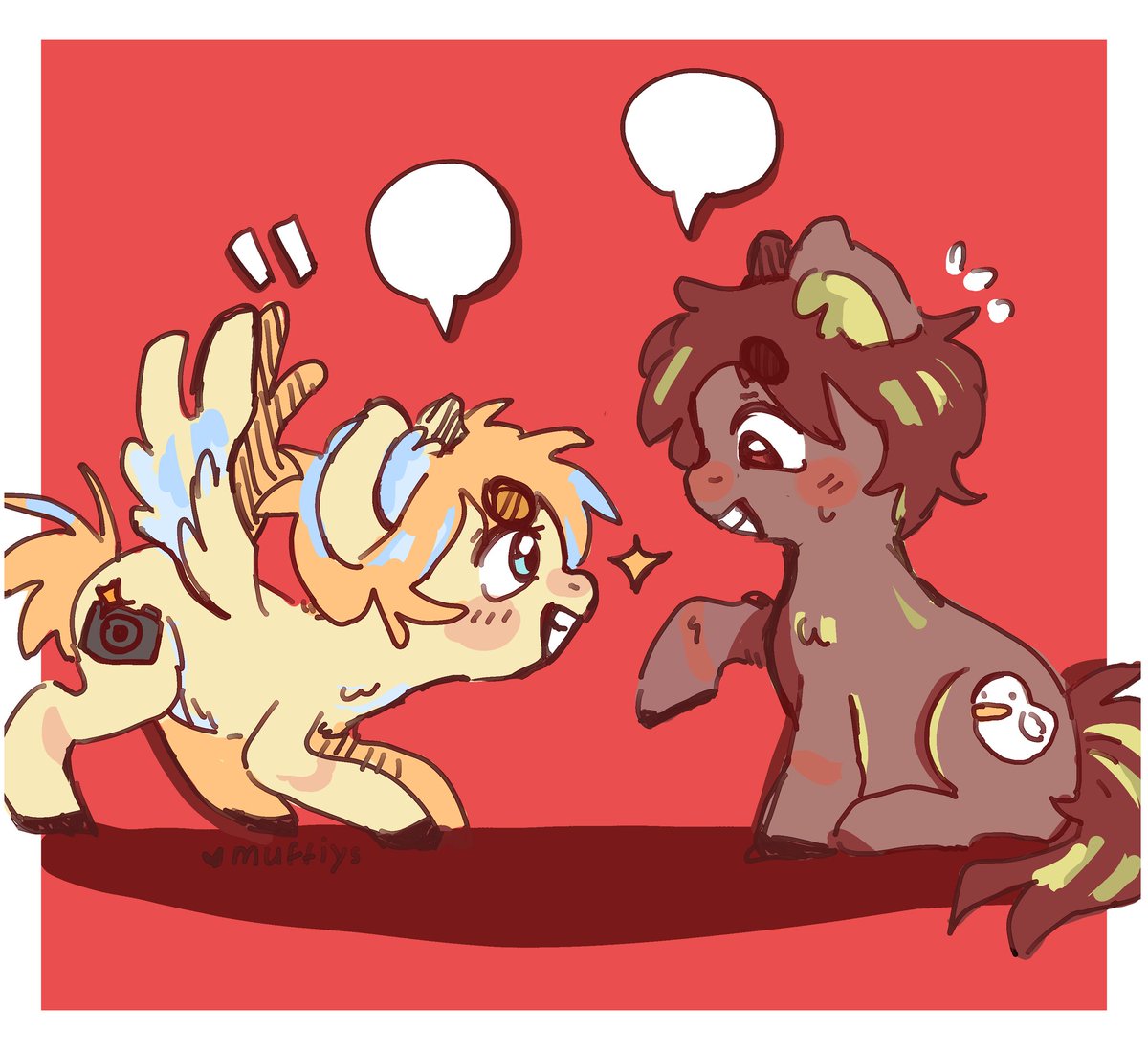 they're just silly ponies!

#clingyduofanart rts appreciated<3