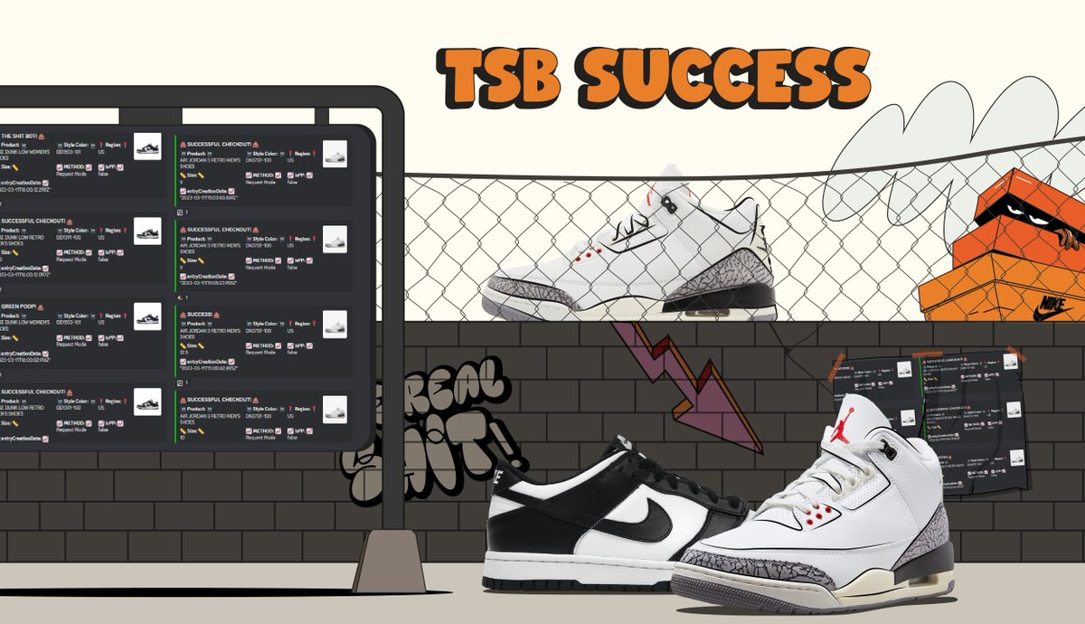 TSB fam headed into the weekend with a SHIT LOAD of Jordan 3 Cements &amp; Pandas and a lot of resell profit to make🔥
How is your weekend looking?

RT to win 1x TSB yearly key💩