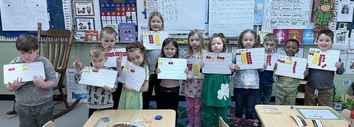 CheriZweng's tweet photo. DK has been practicing with number combinations using magnets and writing out the equations/number sentences in math! Notice how many ways students are showing (and explaining) their thinking! #dklsps #lsps https://t.co/OmH7V6HgCS