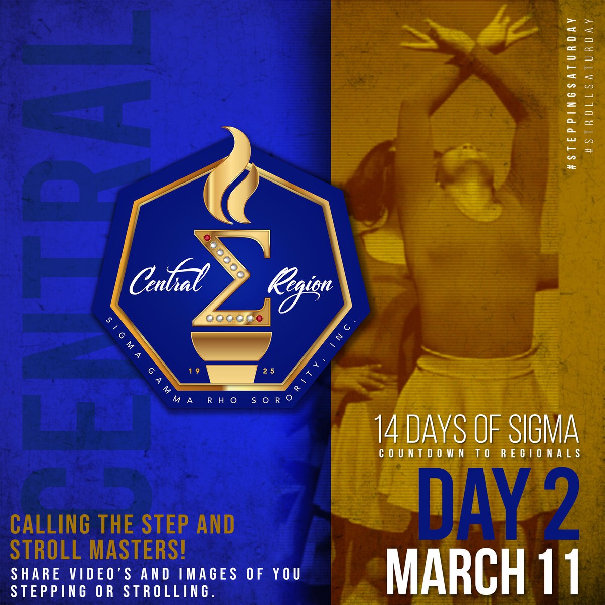 SGRhoCentral's tweet photo. Day 2:  Calling the Step and Stroll Masters! Share video’s and images of you stepping or strolling.

#CaptivatingCentral #SGRhoCentral #LeadershipThroughAction #SteppingSaturday #StrollSaturday #14daysofSigma https://t.co/a91ZSYjrqn