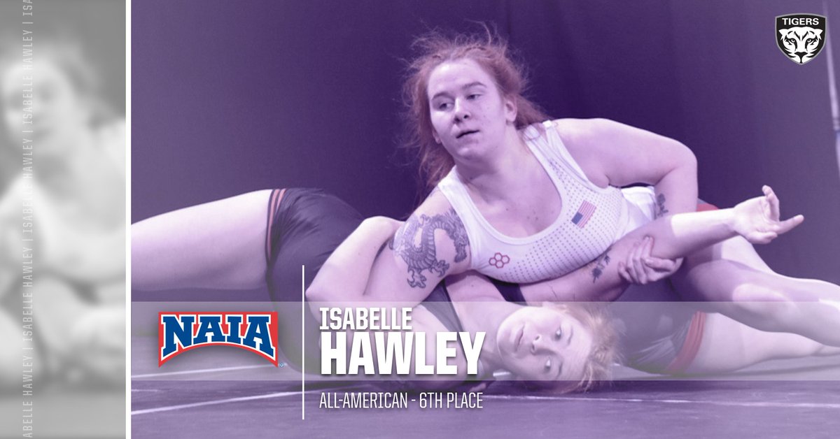 ALL-AMERICAN

143: #11 Isabelle Hawley is defeated by #6 Liv Wieber of Eastern Oregon by fall (2:41) in the 5th place match

Isabelle Hawley finishes 6th in 143-pound weight class to earn All-American Honors