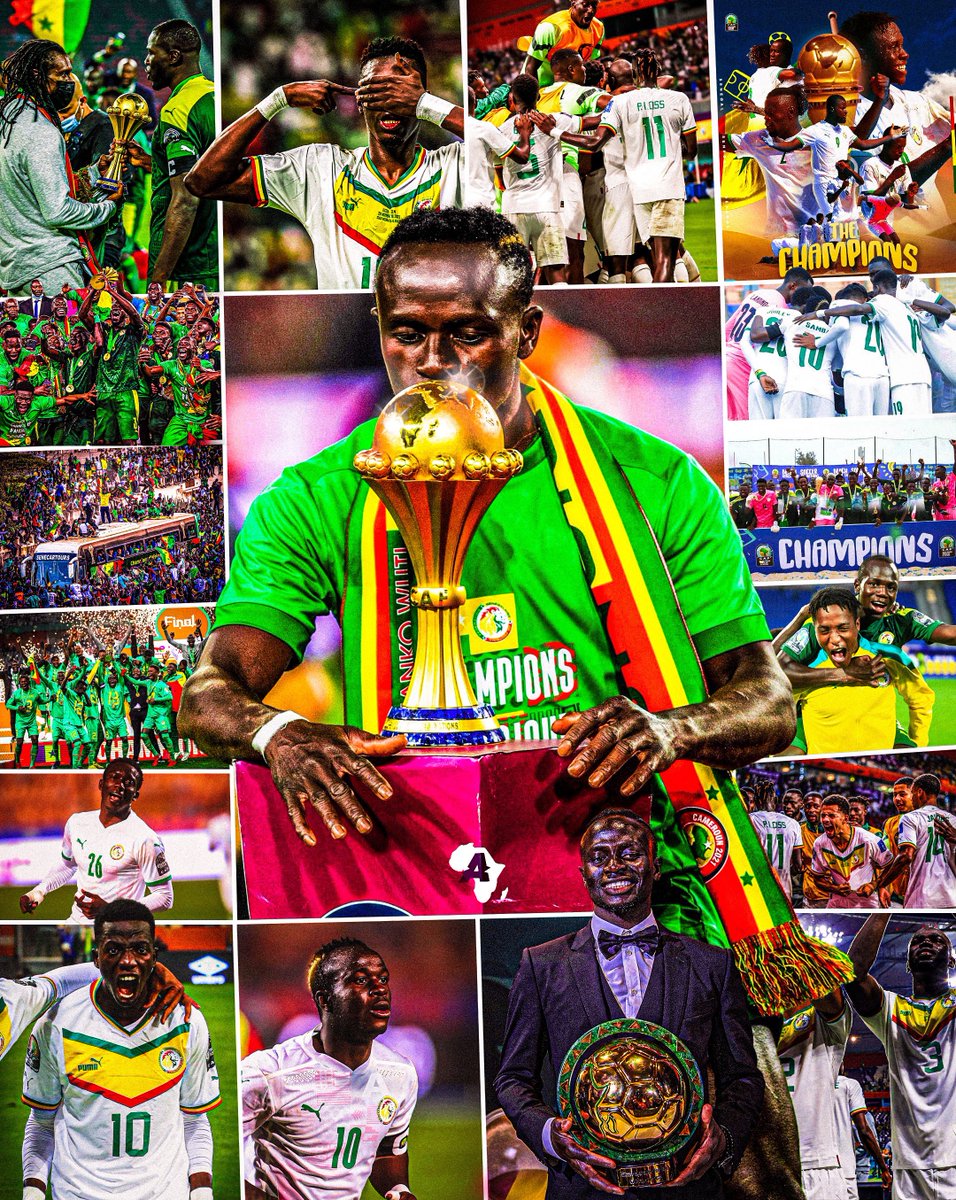 ✅🏆 CAN 2022 
✅🏆 CAN U20 
✅🏆 CAN Beach Soccer 
✅🏆 CHAN 2023

Le Sénégal a vraiment imposé une dictature sur le continent africain depuis 1 an et demi. 🇸🇳