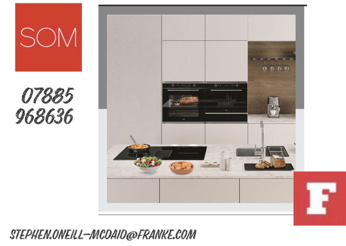 From Franke UK ..

Our Mythos appliance family is the perfect whole system home solution for your kitchen.
The range includes three ovens in steam and pyrolytic options, a compact combi oven, a warming drawer, two induction hobs and five hoods. So much choice!

#frankeuk