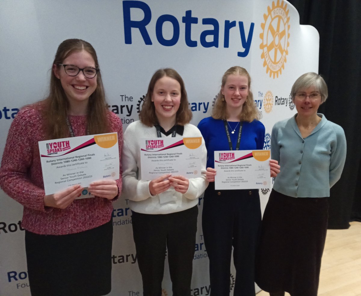 Many Congratulations to Jessica, Chloe &amp; Becky from 
<a href="/DidcotSixthForm/">Didcot Sixth Form</a>, who won the Regional Final of the #Rotary "Youth Speaks, the Debate" public speaking competition, today. They will now progress on to the National Final in Rugby.
<a href="/Rotary1090/">Rotary District 1090</a> @KarenEveleigh <a href="/DidcotGirls/">Didcot Girls' School</a>