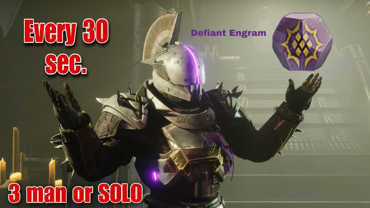 x_scopez's tweet photo. Finally trying to get back to YouTube! Sorry for the very long wait.  Click the link if you want to know the fastest way to get Defiant Engrams either solo or 3 man. https://t.co/Rlq3pGpdT0 

#Destiny2 #Destiny2Lightfall #Infinite #Defiant #Engrams https://t.co/PMdAOcLAna