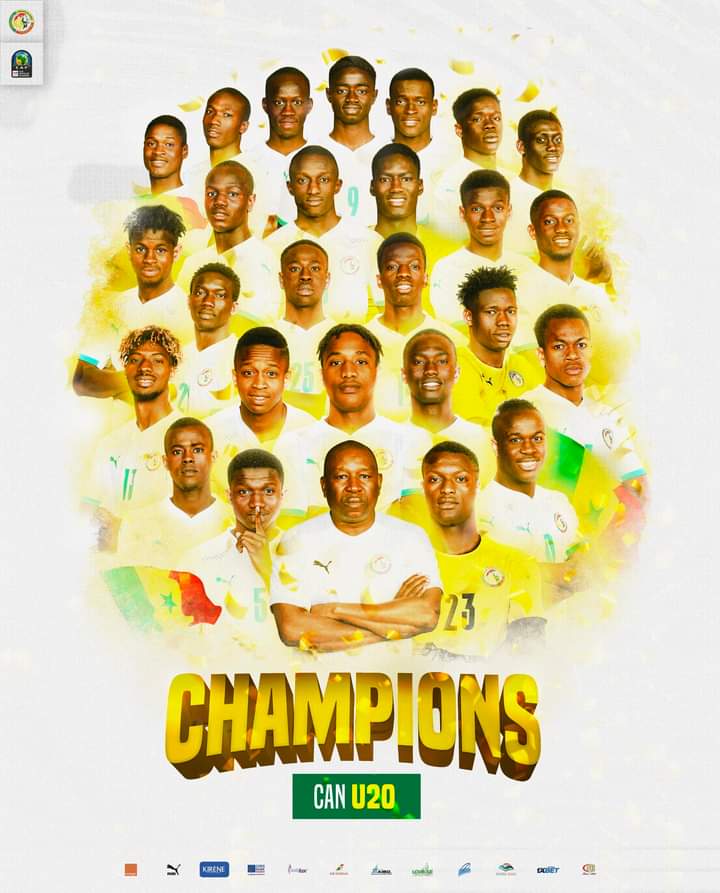 DiopCheikhGawa2's tweet photo. #GAWSP⚽️RT🇸🇳
Chaleureuses félicitations à nos vaillants 《Lionceaux 》qui viennent de remporter la Coupe d'Afrique des nations des moins de 20 ans. 
@Macky_Sall @amadou_ba_ @YDiatara @AugustinSengho2 @Kebetubot @Livelearn15 @kalimoulah221  @ndione_ada @mamendoye1 https://t.co/UKv7SbpaGQ
