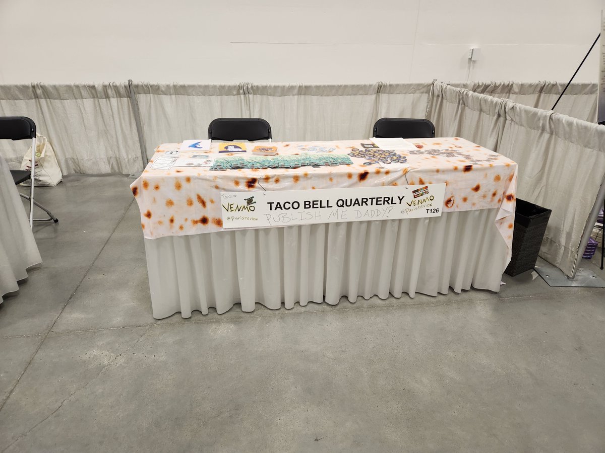 The legendary @TBQuarterly table in all of its tortilla glory #AWP23