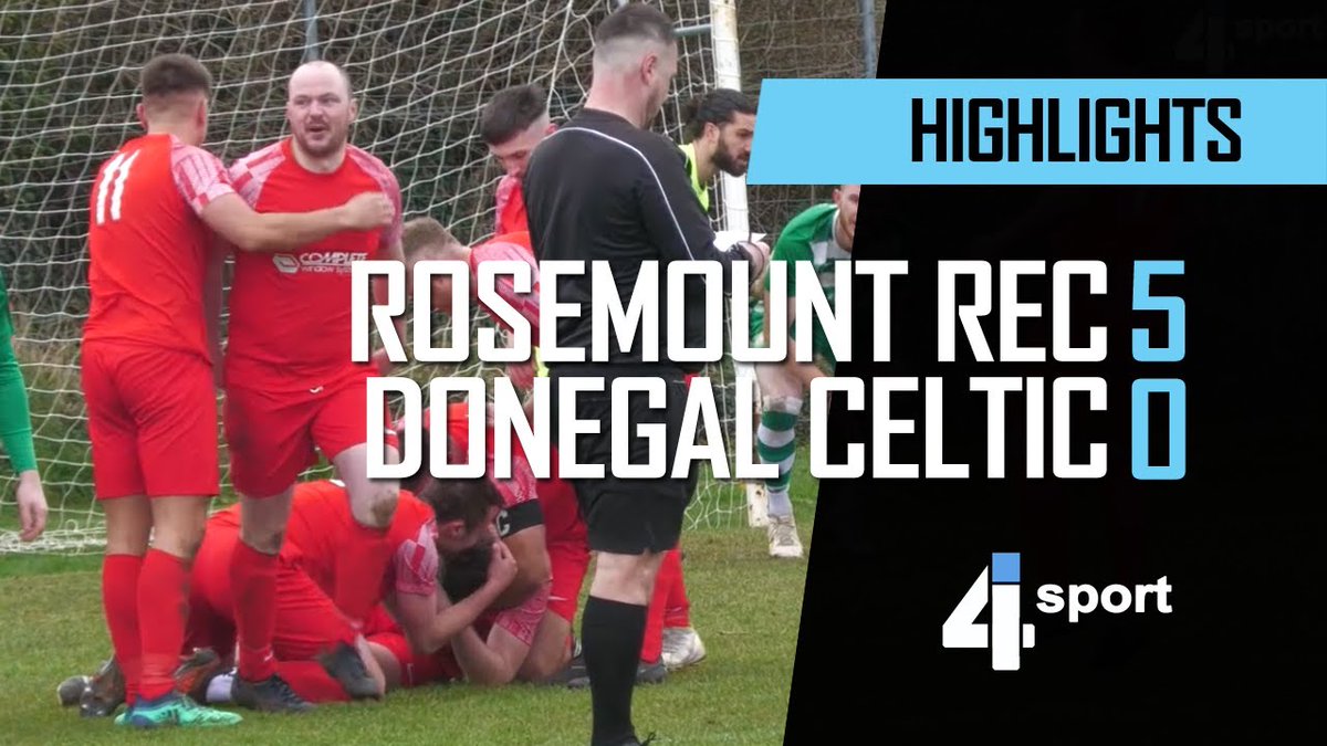 HIGHLIGHTS 🎥
Rosemount Rec 5 - 0 Donegal Celtic 
Intermediate Cup - Quarter Final
Islandview Road 👇
youtu.be/6LJH_teFR1U
@RecRosemount @Amateur_League @IrishFA