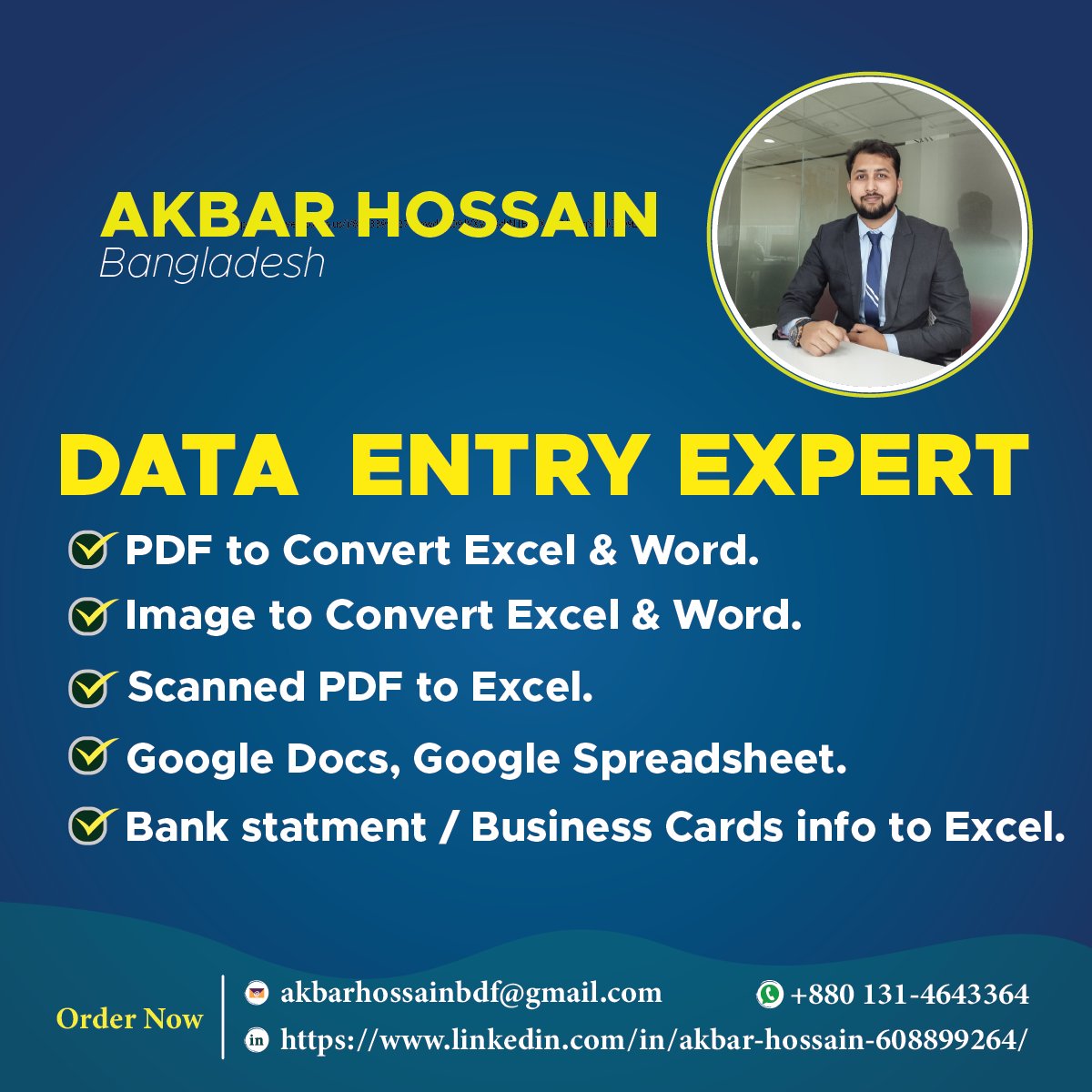 TravellerAkbar's tweet image. #DataEntry #pdftoexcel #imagetotext
Data Entry job.