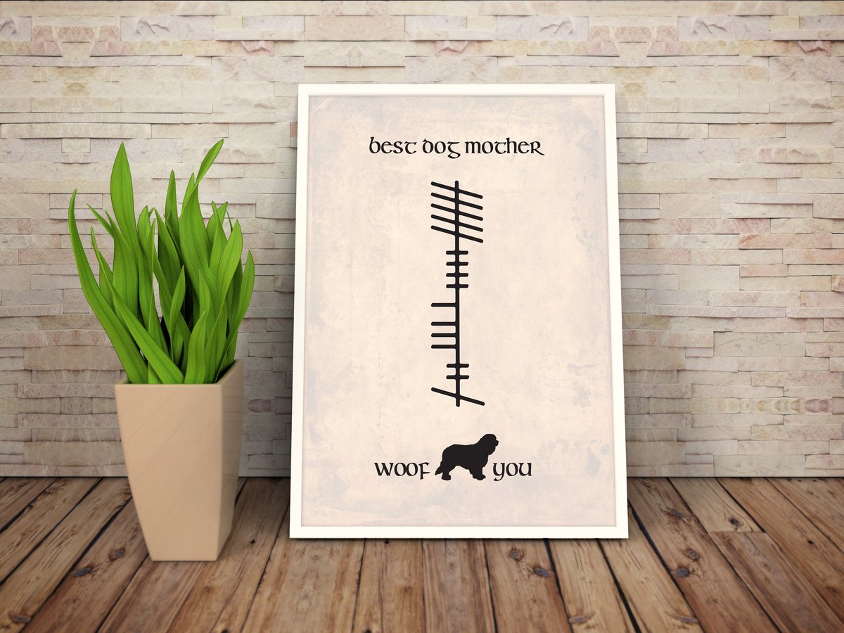 Excited to share the latest addition to my #etsy shop: Best Dog Mother | Ogham | Dog Silhouette | Mothers Day | Any Occasion | Celtic | High Quality | Personalise | Digital Printable Gift #dogmother #dogmum #bestdogmother #uniquegifts #celticgifts  etsy.me/3l4oPOP