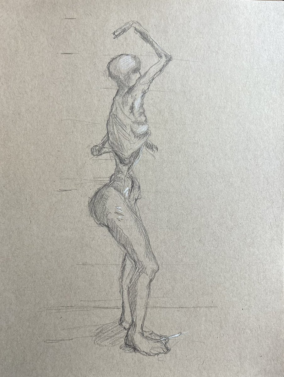 AtelierStark's tweet photo. Turning around… drawing from the sculpture. ©️Stark 2023 https://t.co/VViOkGO5Nx