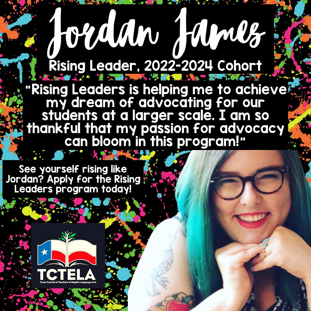 Still contemplating your application for Rising Leaders? Here’s some inspo from Jordan James, one of our Rising Leaders from the 22-24 cohort.

Visit the tweet ⬇️ to learn more about Rising Leaders and apply to join the next cohort today! #TCTELA