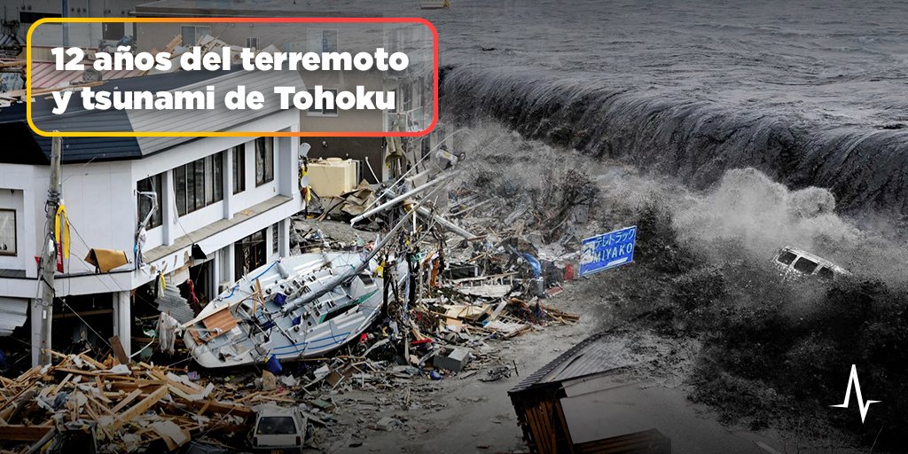 SkyAlertMx's tweet photo. Hoy se cumplen 12 años de uno de los terremotos más grandes de la historia🇯🇵

Su magnitud fue de 9.1 generando intensidades severas a lo largo de la costa de Japón; también originó un gran tsunami con alturas cercanas a 40 metros y más de 19,000 decesos

📝https://t.co/7ezsM8QylN https://t.co/CO6ciMChuJ