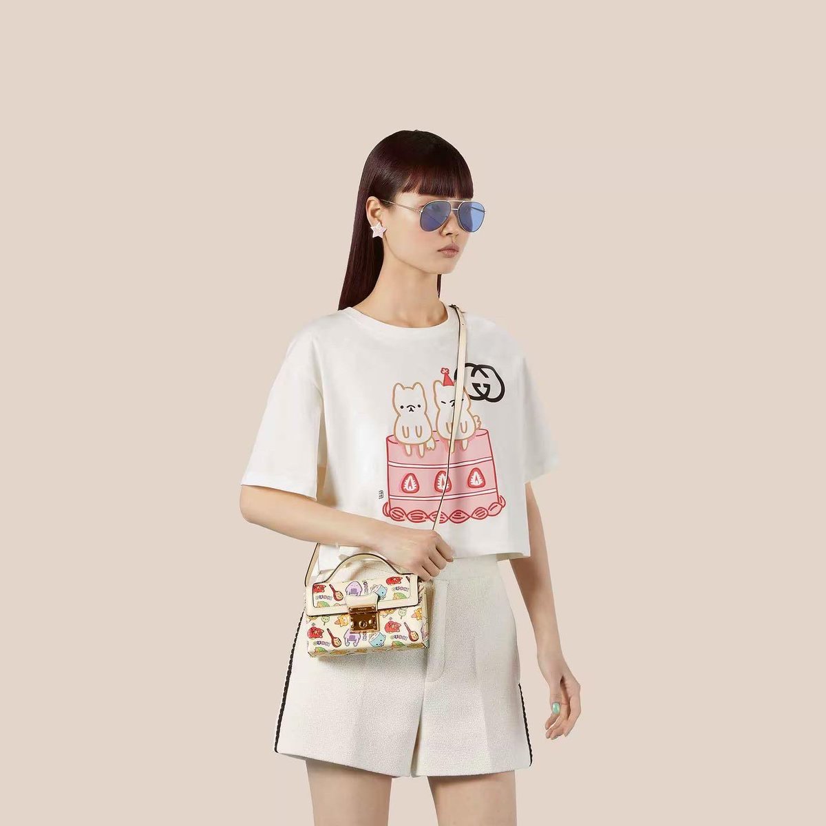 pikarar's tweet photo. So excited to finally be able to talk about my collab with @gucci ! Middle school pikarar would be proud 🥹 Available in stores and online. https://t.co/REKefKRoJp