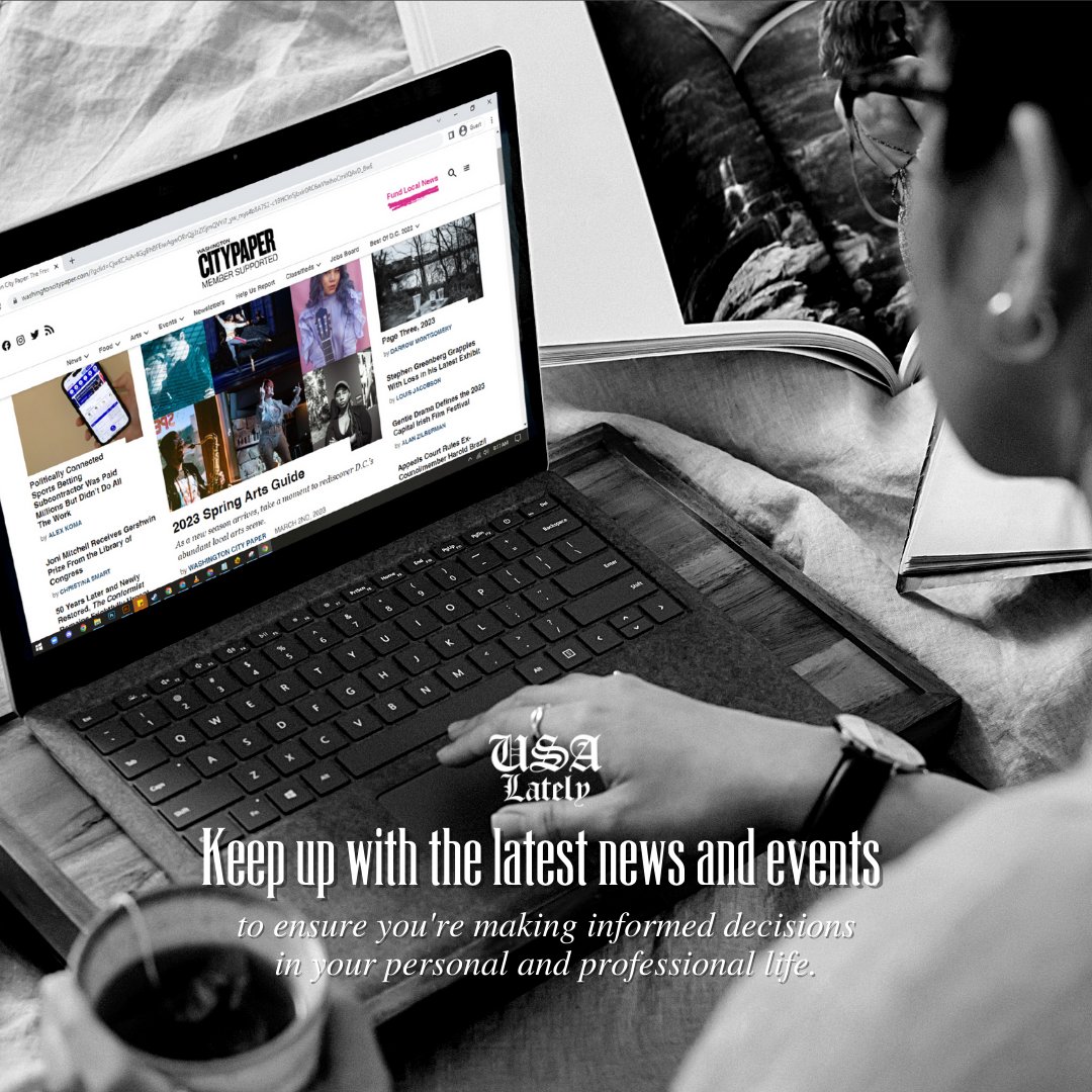 usalately's tweet image. Make informed decisions in every aspect of your life! 💡👥 Keep up with the latest news and events, and stay in the know about what's happening in the world around you. 📰💻 #InformedDecisions