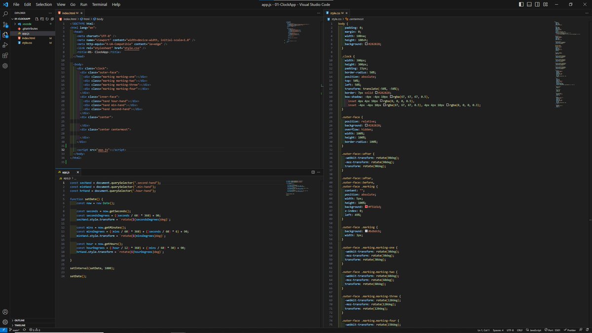 0xSonOfUri's tweet image. 🚀 Day 1 of #100daysofcode / #20daysofjavascript: I made a simple analogue clock with a sleek UI! ⏰🎨 Check out the demo here: clockapp.netlify.app and the code on my repo: github.com/SonOfUri/01-Cl… #javascript #webdev