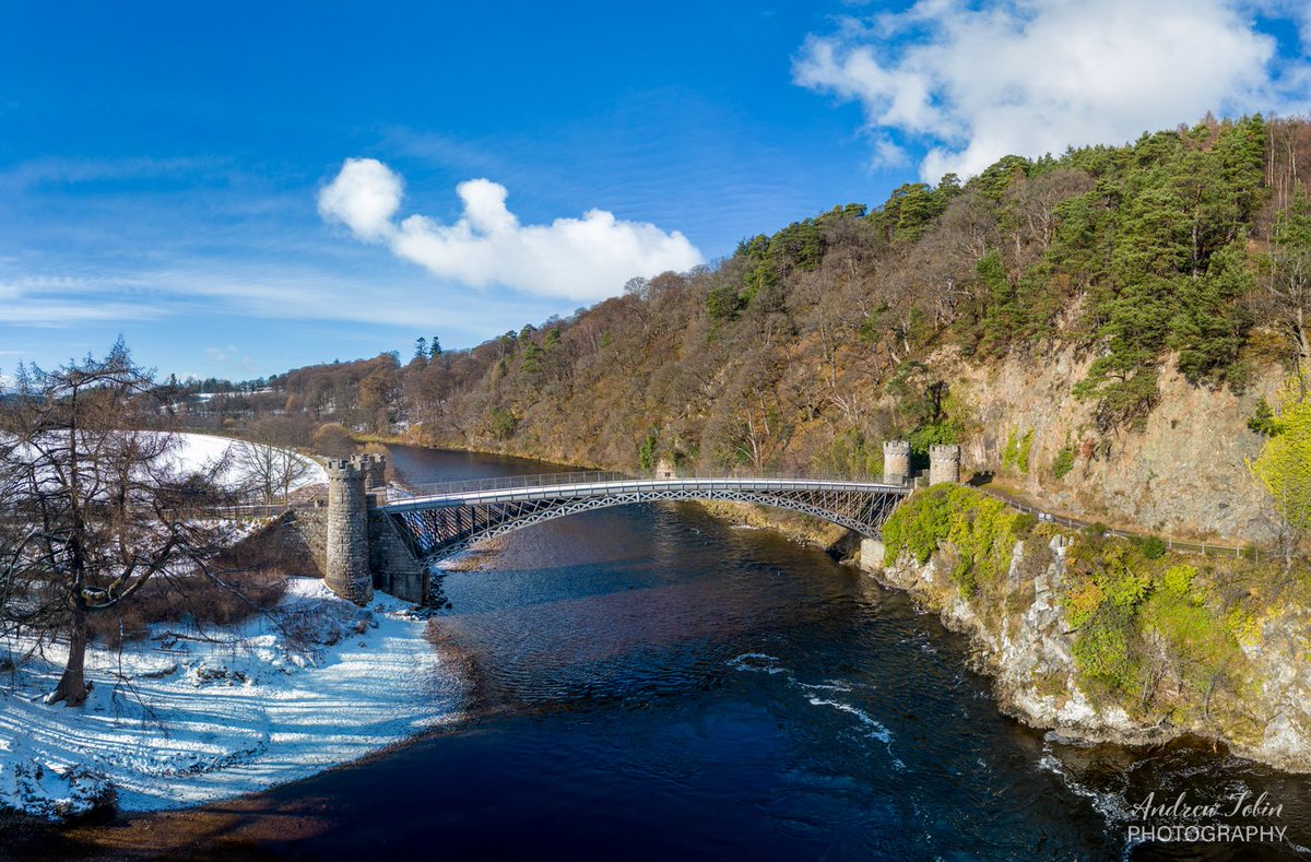 Spanning the Seasons - over the Craigellachie Bridge, from winter on one side to spring on the other.
#Scotland #djimini3pro #bridge #photography
<a href="/MoraySpeyside/">Visit Moray Speyside</a> <a href="/VisitScotland/">VisitScotland</a> <a href="/ScotsMagazine/">ScotsMagazine</a>