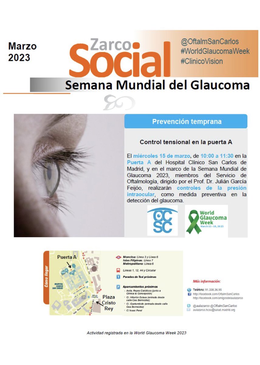Oftalmología Clínico San Carlos tweet media