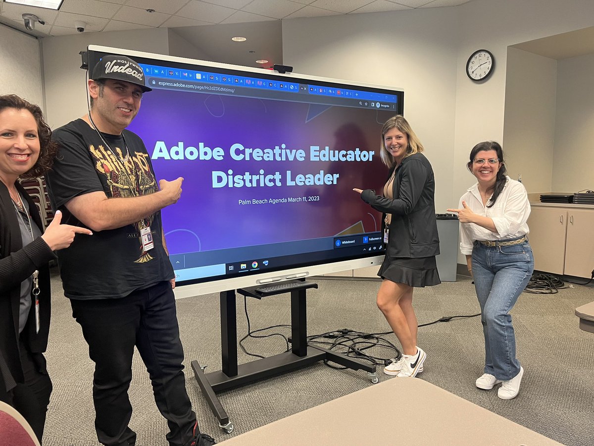 Thank you to @EdTechPBC  and @TanyaAvrith  for an awesome Saturday Adobe workshop. Ready to start implementing Adobe throughout @Lake_Park_Lions Elementary. #technology #teachingwithtech #adobe #beinnovative #mediaspecialist