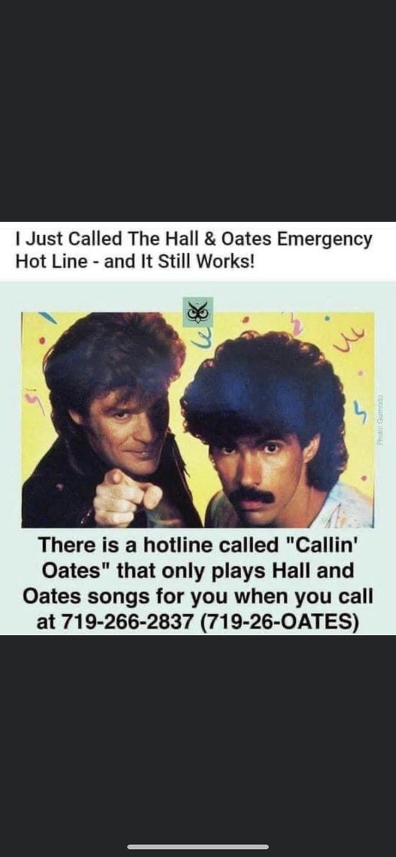 ⁦<a href="/PAOnTheMic/">Paul Allen</a>⁩  PA - it works and I know you are a Hall &amp; Oates fan like me.