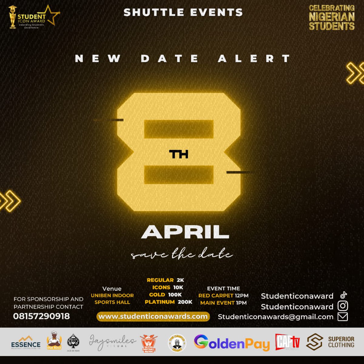 studenticon's tweet photo. New Date Alert!

We apologize for any inconveniences it might cause and we hope to see you at the event. https://t.co/kyZO08gGmF