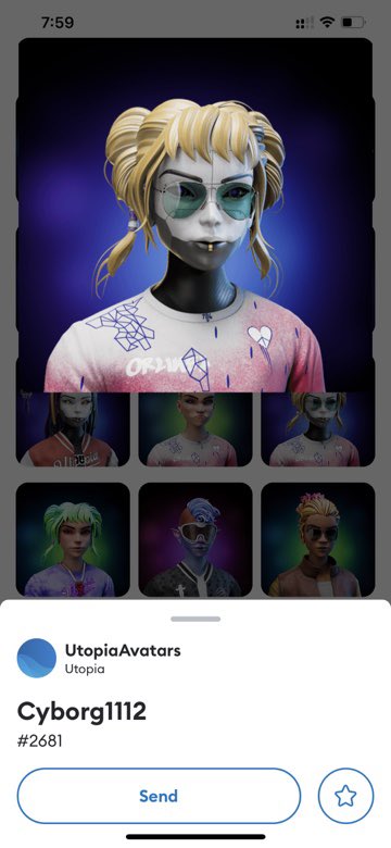 How cute is she?  She is a <a href="/UtopiaAvatars/">Utopia Avatars</a>  if you want to check the utopia Avatars rarity ranking . Here is the link for it raritysniper.com/utopia-avatars