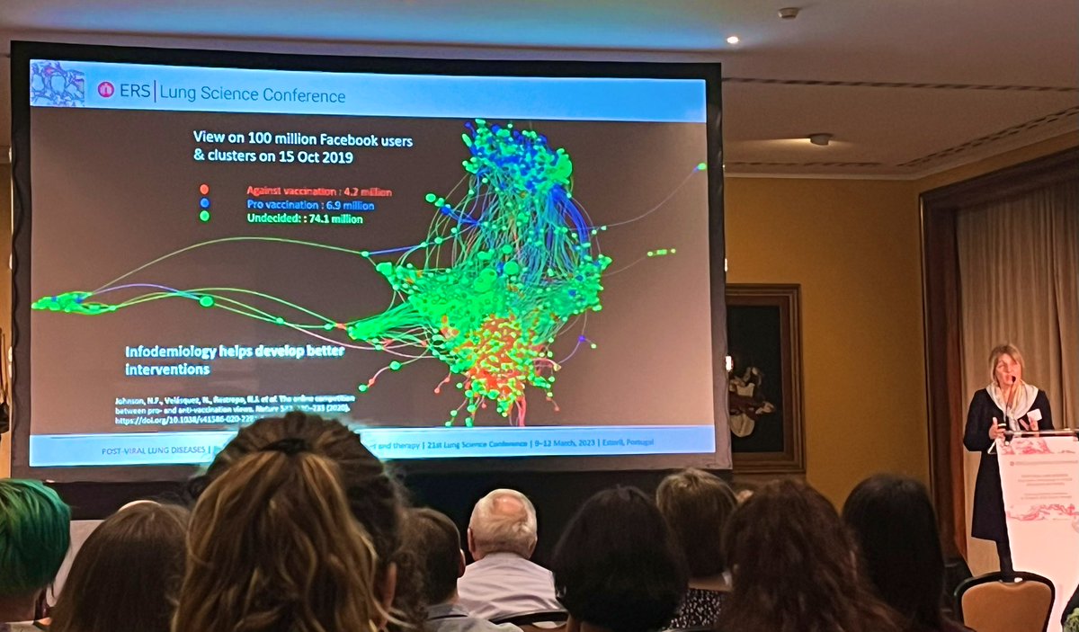 Dr Sylvie Briand @SCBriand giving  excellent talk at #LSC2023 ERS Lung Science on managing the infodemic and the role of infodemiology and scientists @EuroRespSoc