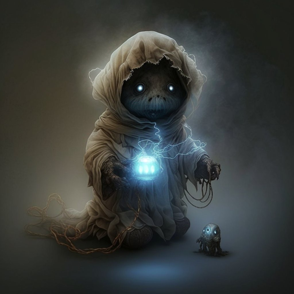 Cryptic_Wiz's tweet photo. "Vodoushade - A ghostly #Creepto that can possess and control living beings, turning them into its puppets. #CWS #Books #Cards #Games #Openeverydoor #thespireiswaiting https://t.co/HnzBvvUiXd