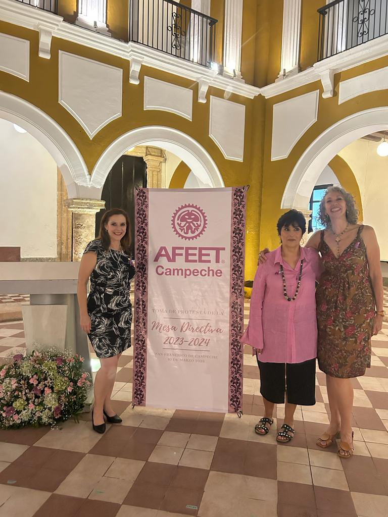 El día de ayer se llevó a cabo la Toma de Protesta de <a href="/AfeetCampeche/">AFEET CAMPECHE</a> 2023. Al evento asistió la Presidenta Nacional y algunas socias de #AFEET Nacional.

🙋‍♀️felicitamos a Paola Coyoc por su gestión y le deseamos éxito a María Martínez, Presidenta electa para el periodo 2023👏.