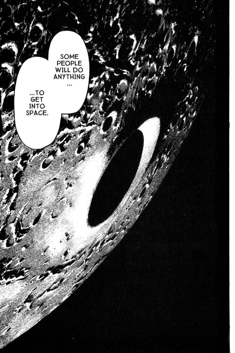 this planetes chp is such an incredibly nuanced take on the failures and accomplishments of the advancement of science. humans will never stop pushing and raising the limits of their abilities, where failures (no matter the scale) are mere stepping stones to success 