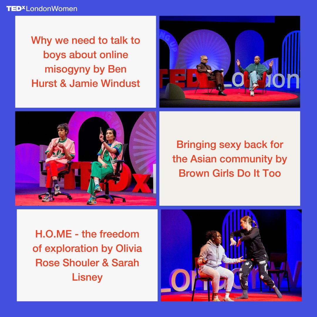 Three #TEDxLondonWomen talks deep dive into gender & identity: 👉 Explore boys, masculinity & online misogyny w @TheRealBenHurst & @jamie_windust 👉 Celebrate Asian women's sexuality w @BrownGirlsDoIt 👉 Feel at H.O.M.E. in yourself w Sarah & Olivia buff.ly/3yo6dfT