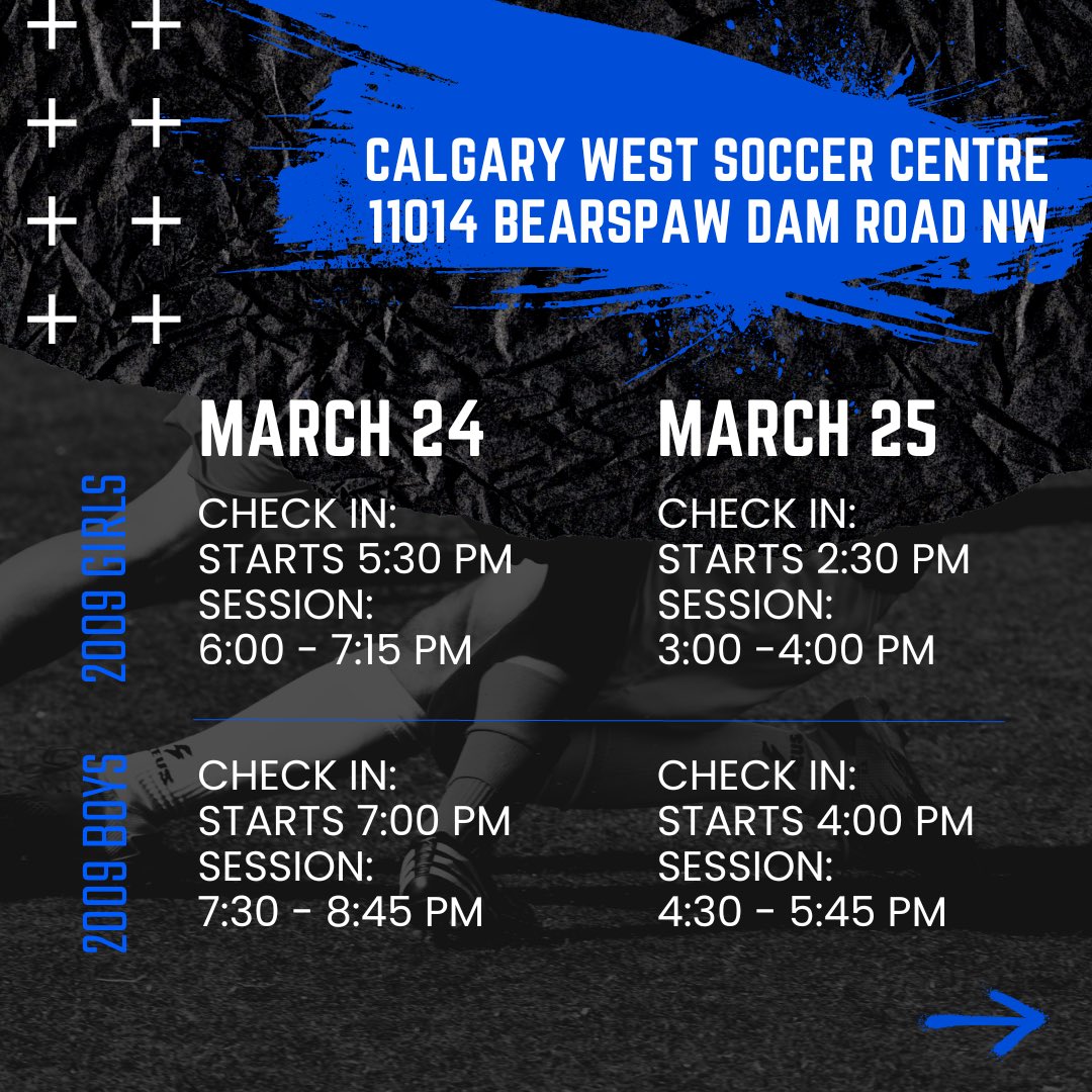 musctd's tweet photo. 📣 Calling all 2009 Boys and Girls 📣
Interested in trying out for AYSL? Find all the info you need below.👇Make sure to sign the expression of interest form on our website. 📝
#aysl #muscproud #yycnow #calgarysoccer #soccercalgary #youthsportsyyc https://t.co/fDyHHtsVJQ