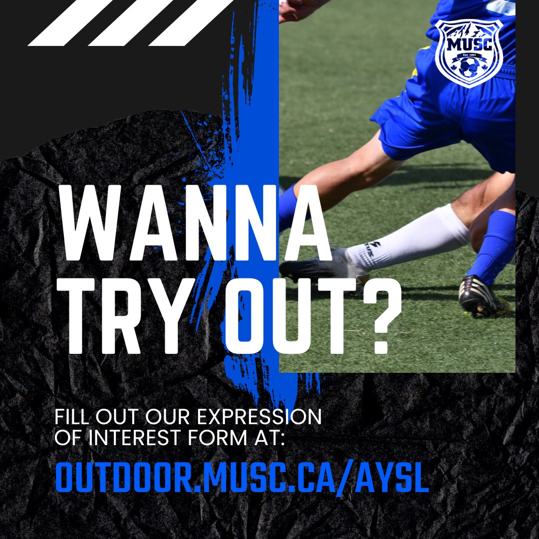 📣 Calling all 2009 Boys and Girls 📣

Interested in trying out for AYSL? Find all the info you need below.👇Make sure to sign the expression of interest form on our website. 📝

#aysl #muscproud #yycnow #calgarysoccer #soccercalgary #youthsportsyyc