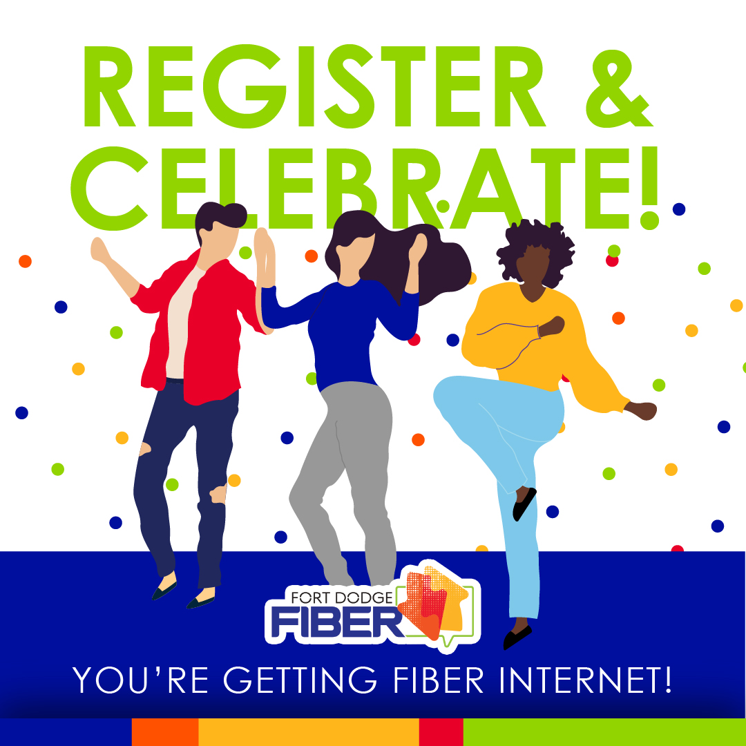 FortDodgeFiber's tweet photo. Fridays are for celebrating. Register for fiber internet service with Fort Dodge Fiber today and roll into your weekend excited. Get started at https://t.co/U9CqO2XLZk https://t.co/eCY4c9SNz6