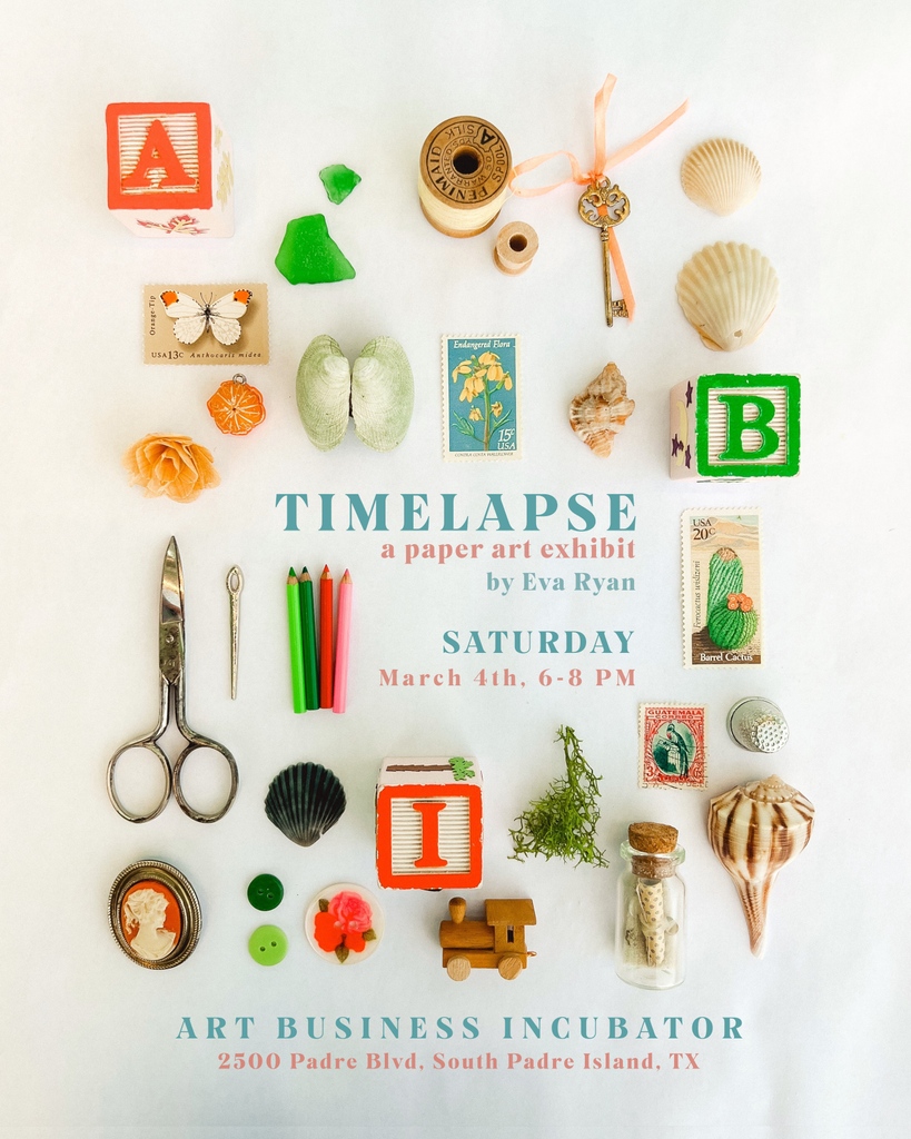 'Timelapse' is opening this Saturday at 6:00 pm 📅

📍2500 Padre Blvd

#papercaperco #abispi #spi #paperartist #spi