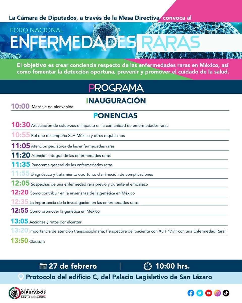 Agradecemos enormemente la invitación al  foro para la difusión de la importancia de la Genética en el marco del Día Internacional de las enfermedades raras.  🧬
