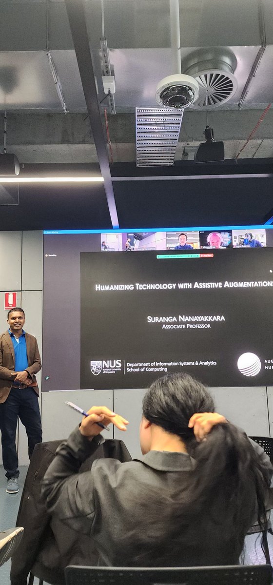 Rakesh Patibanda (@rakeshpatibanda) on Twitter photo <a href="/SurangaN/">Suranga Nanayakkara</a>'s talk at <a href="/MonashInfotech/">Monash Information Technology</a> on Humanizing Technology with Assistive Augmentation. <a href="/SurangaN/">Suranga Nanayakkara</a>'s talk at <a href="/MonashInfotech/">Monash Information Technology</a> on Humanizing Technology with Assistive Augmentation.