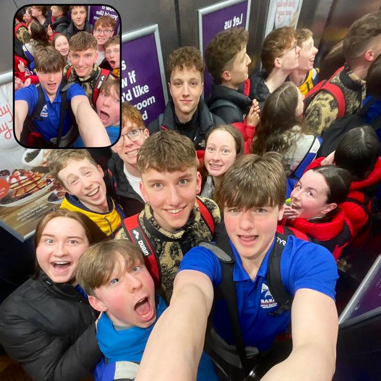 UOAPS's tweet photo. “As soon as I saw you I knew a grand adventure was going to happen….” 

A great experience for our four athletes with @SASANorth at the @swimireland Dave McCullagh meet at the weekend. Medals, a sense of team and great fun by all. #granitefun https://t.co/Dxh9zYGCmK