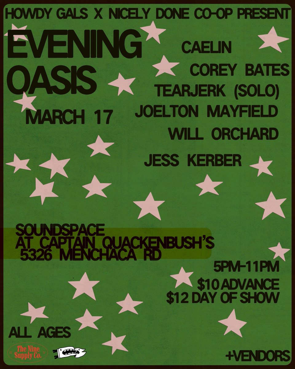 Austin! We are excited to announce our collaboration with Howdy Gals to bring you the lovely voices of Caelin, Corey Bates, and so much more! Catch them at Captain Quackenbush's on Friday 3.17.23!