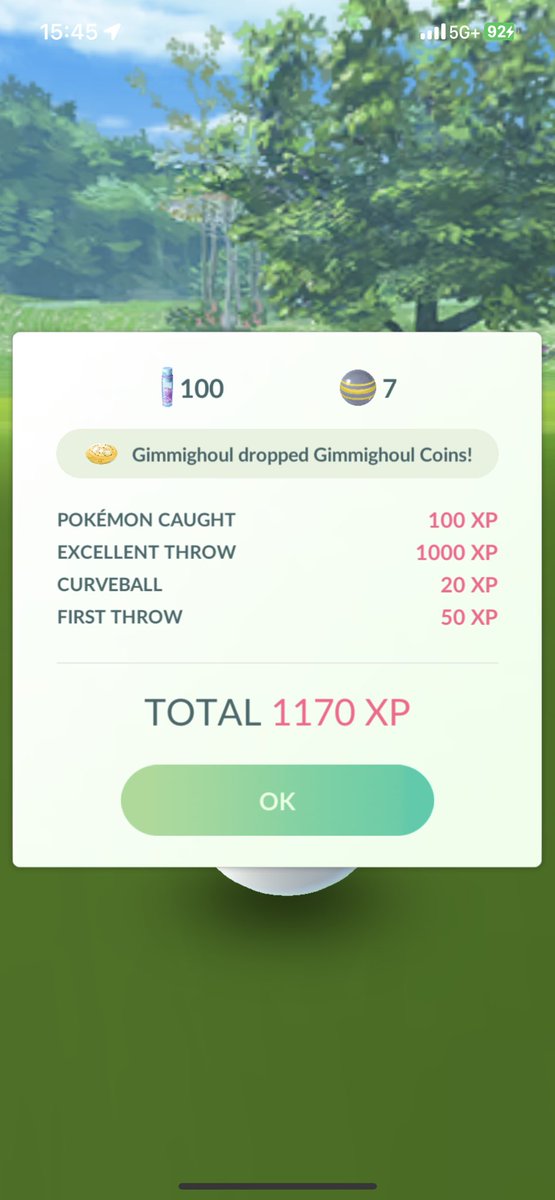 Not sure if a coincidence or not but every excellent I hit dropped #Gimmeghoul coins #PokemonGO