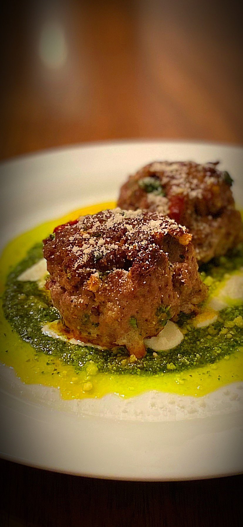 Greenfield's on Twitter "Dinna! Pesto Meatballs with Whipped Ricotta