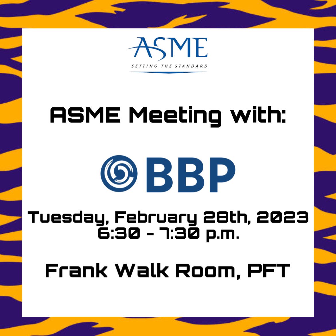 Join us for our second ASME meeting of the semester with BBP sales! Come for free food and to learn about the world of instrumentation and control systems!