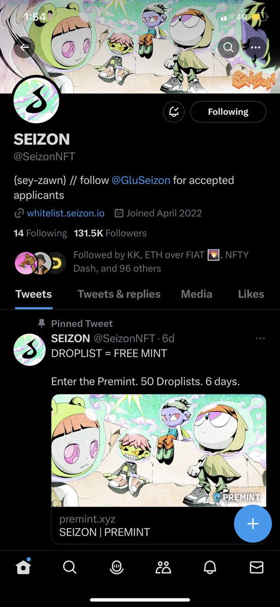 Wow <a href="/SeizonNFT/">SEIZON</a> ! From 31k followers to 131k followers in just a week. Finally getting the recognition you deserve 💪🏻. Been a part of this fam since 2k followers🙌🏻

#SeizonSZN