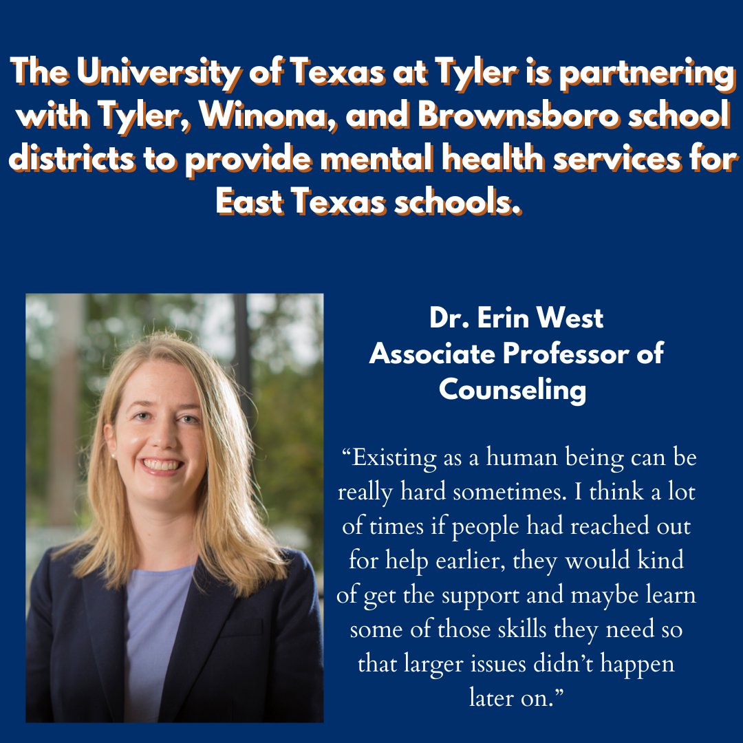 Dr. Erin West, Associate Professor of Counseling and Dr. Citlali Molina, Assistant Professor of Counseling have been working together to expand mental healthcare in Texas schools. #BeAnArchitectOfHumanPotential